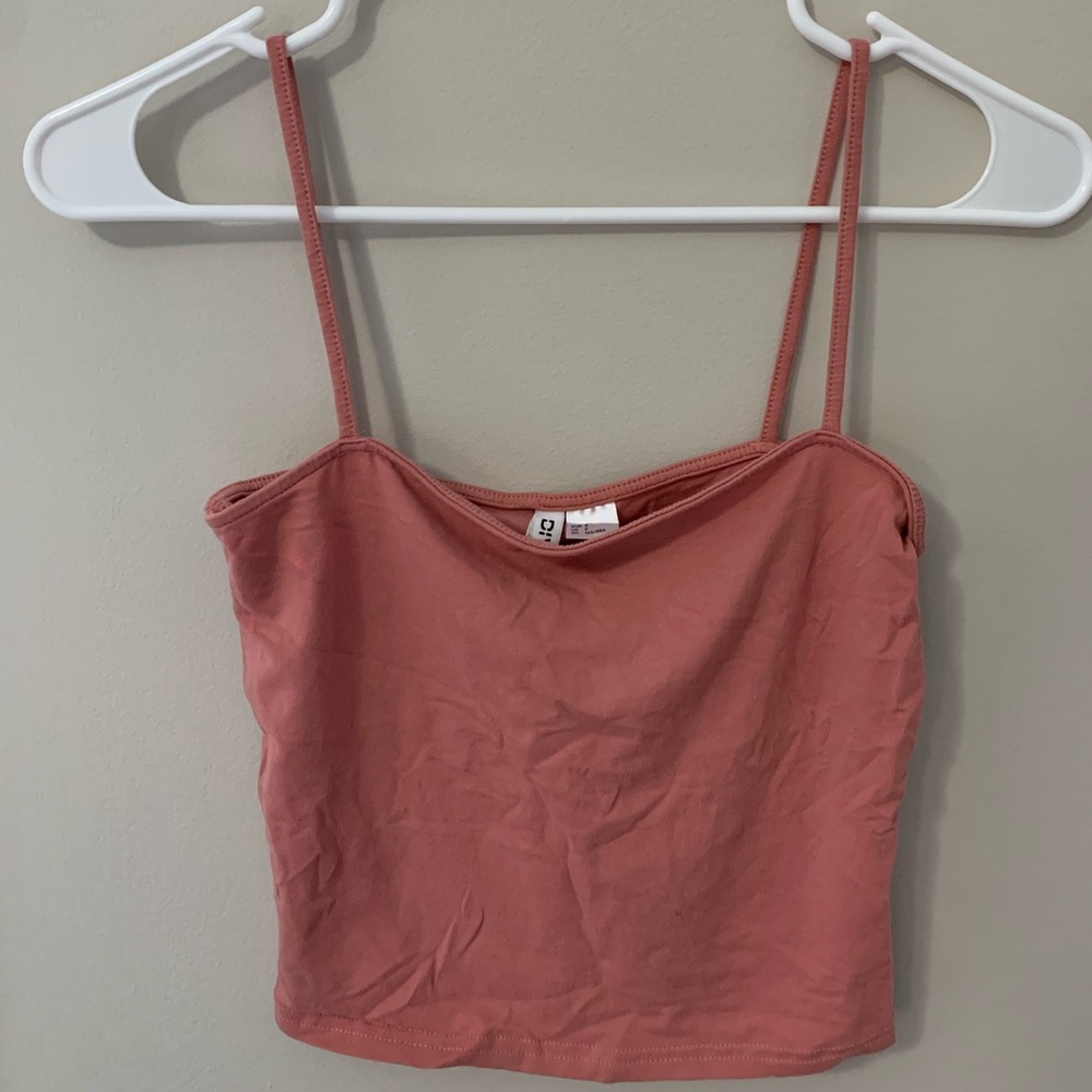 Pink Cropped Tank Top